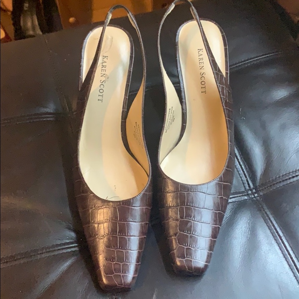 Karen Scott Snake Skin (Faux) Heels - Size 8